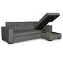 Voir la diapositive 5 : Canapé d'angle droit convertible 4 places avec coffre  de rangement revêtement tissu CARIBEA 