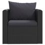 Voir la diapositive 5 : VIDAXL Salon de jardin 7 pcs avec coussins Resine tressee Noir