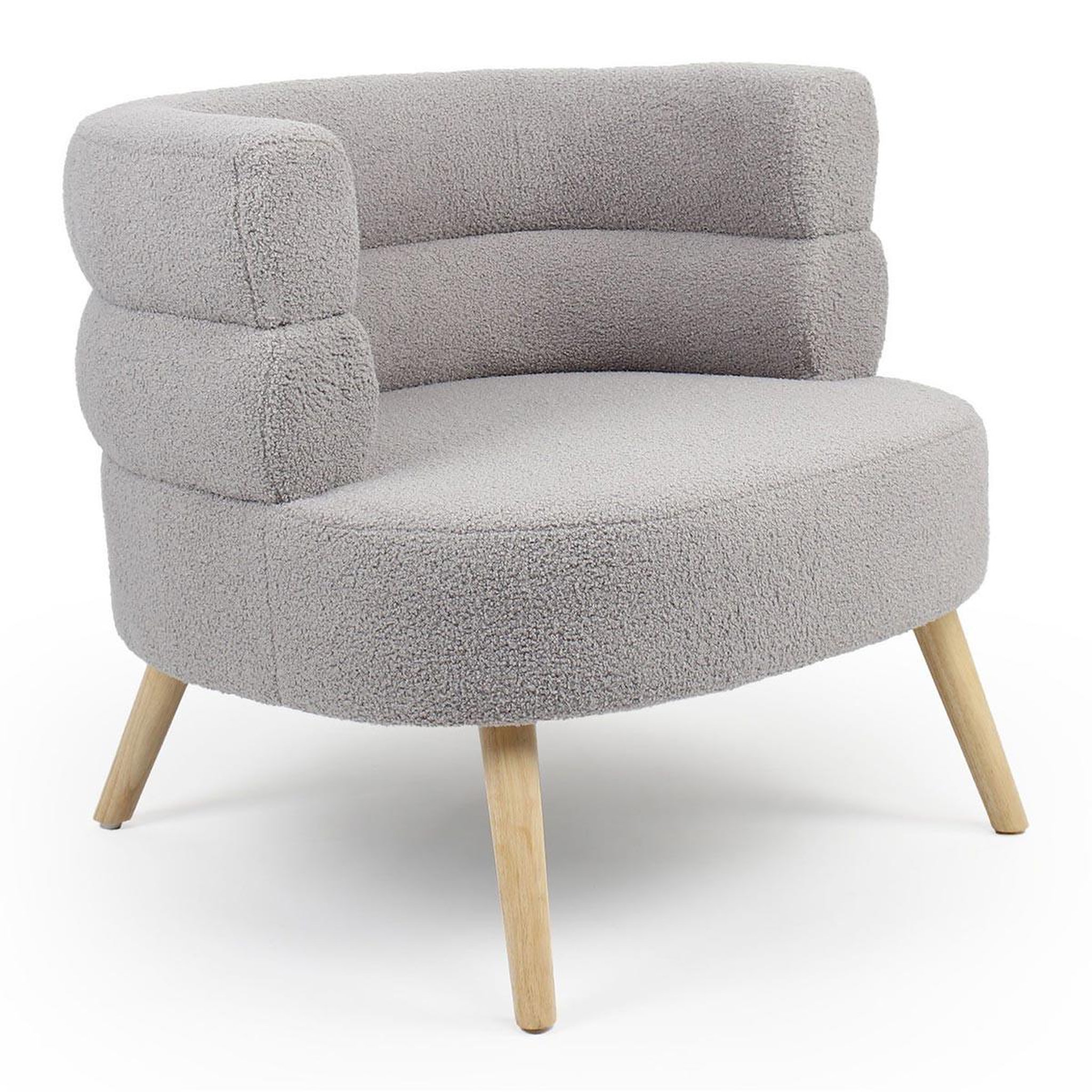 Paris Prix Fauteuil design bouclette  rondo  80cm gris