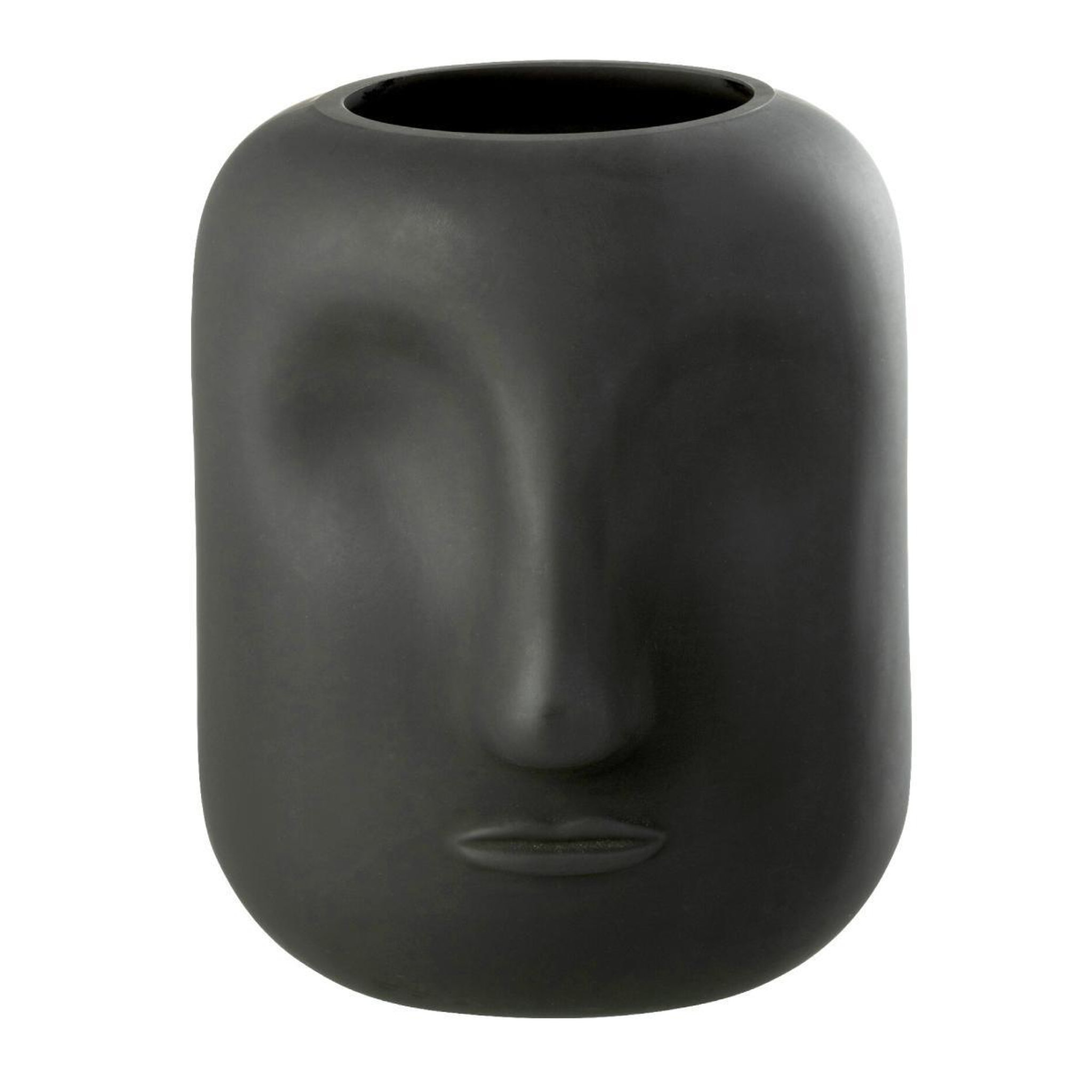 J-LINE Vase design visage  noé  20cm noir