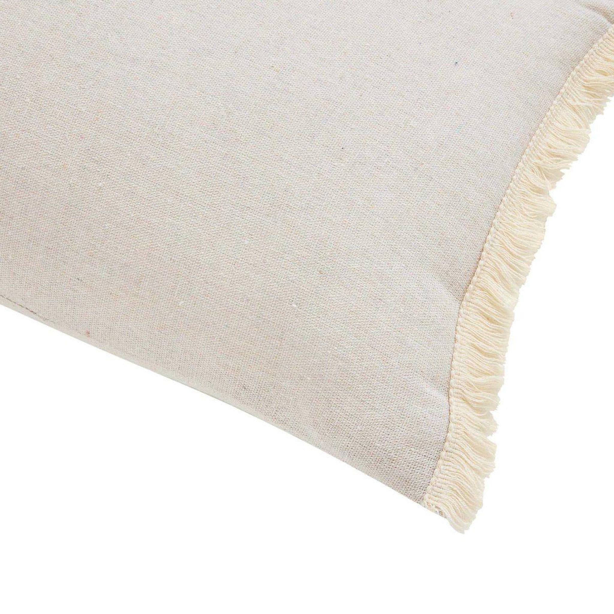 Voir la diapositive 3 : Douceur d'Intérieur Coussin déco à franges  vertis  30x50cm beige