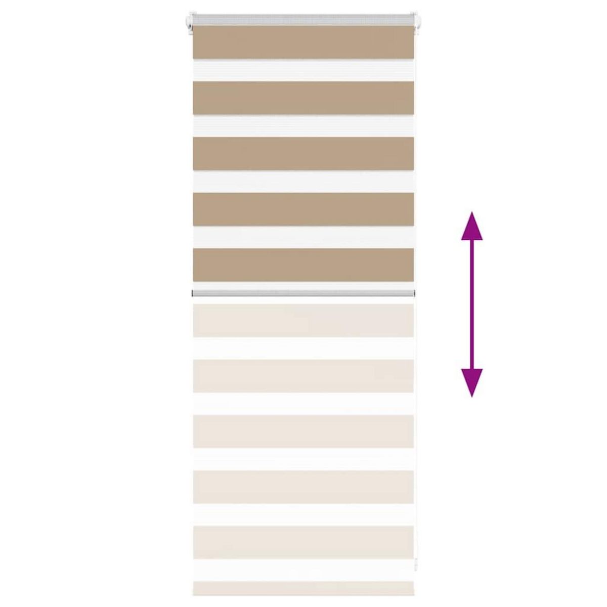 VIDAXL Store zebre marron sable largeur du tissu 50,9 cm polyester