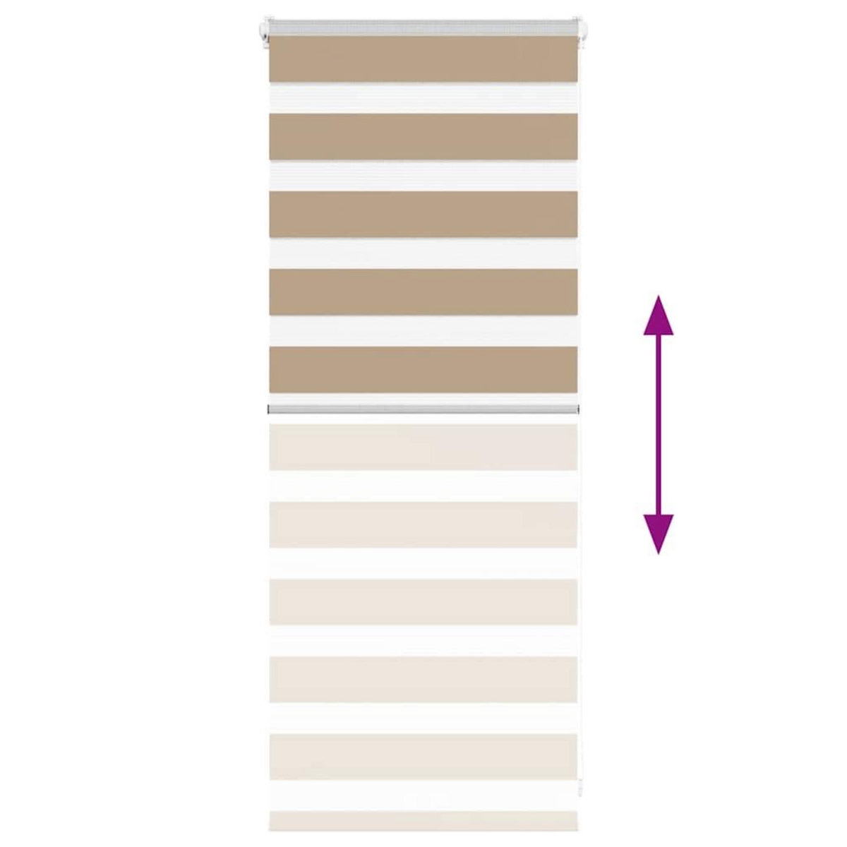 VIDAXL Store zebre marron sable largeur du tissu 50,9 cm polyester