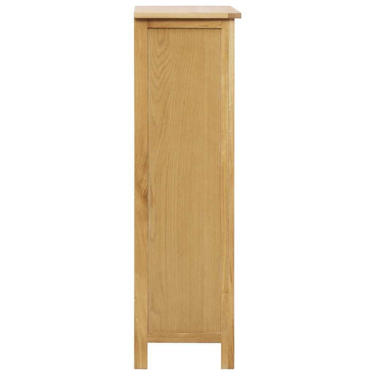 VIDAXL Armoire a chaussures 76x37x105 cm Bois de chene solide
