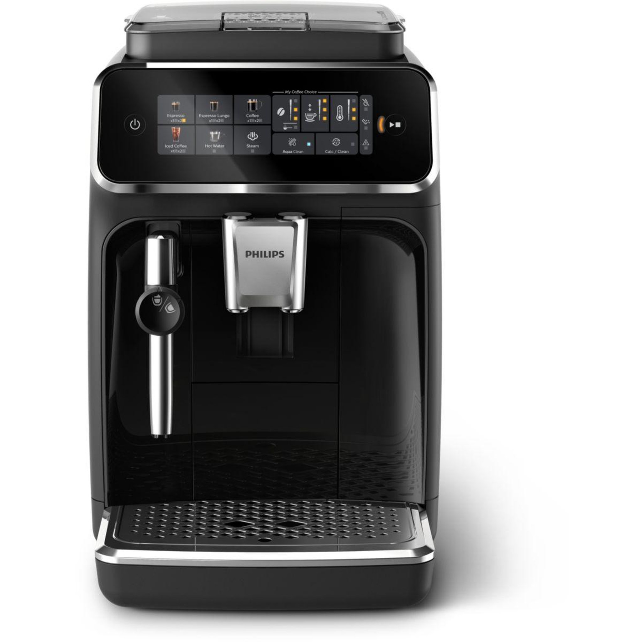 Voir la diapositive 2 : Philips Expresso broyeur ep3321/40 noir laqué série 3300