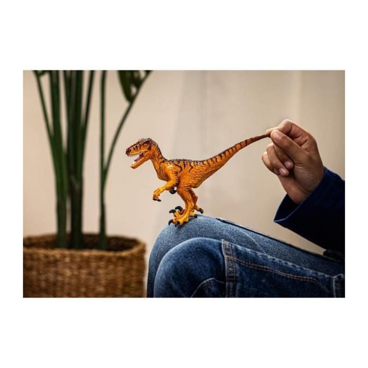 Schleich Figurine Schleich Vélociraptor marron réaliste
