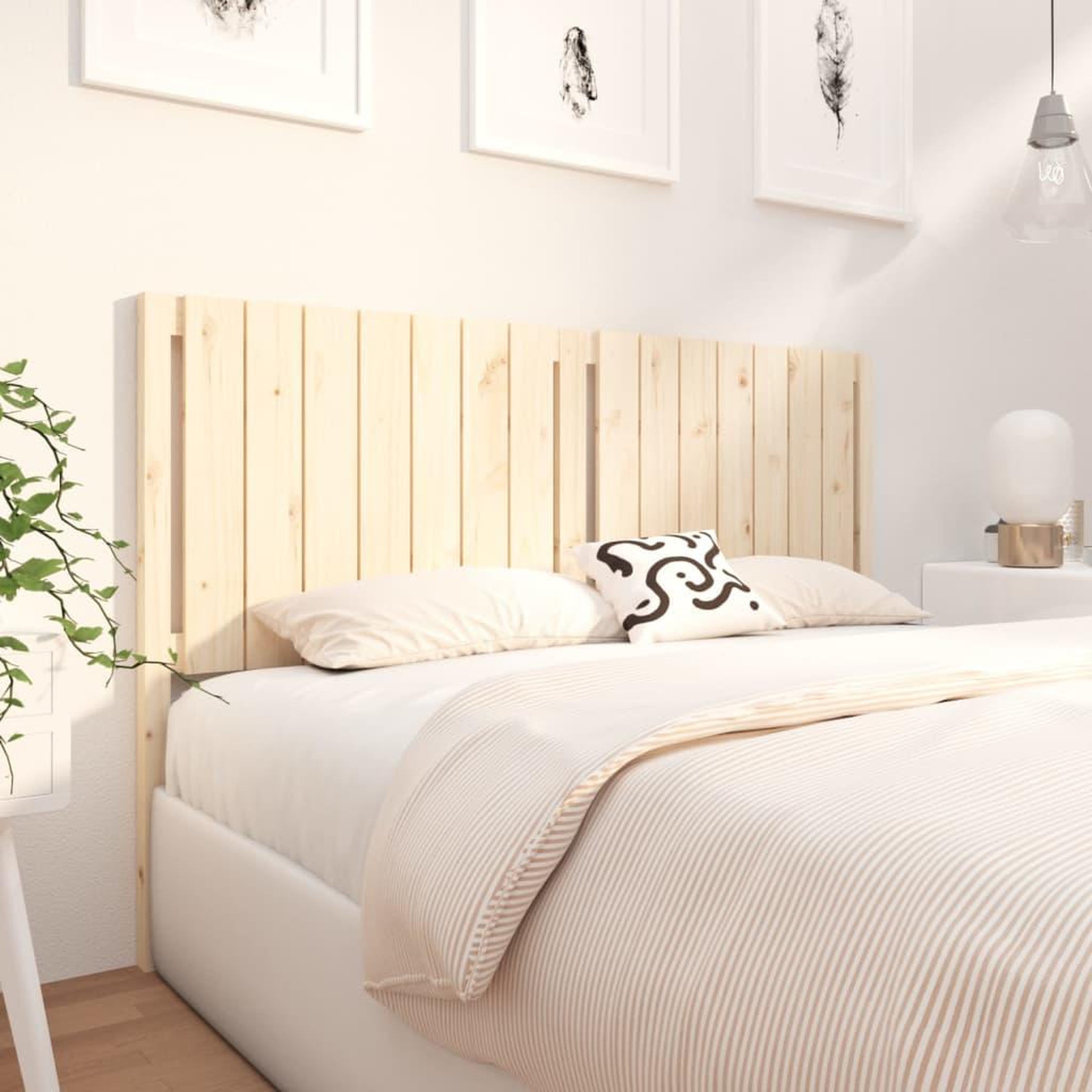Voir la diapositive 4 : VIDAXL Tete de lit 165,5x4x100 cm Bois massif de pin