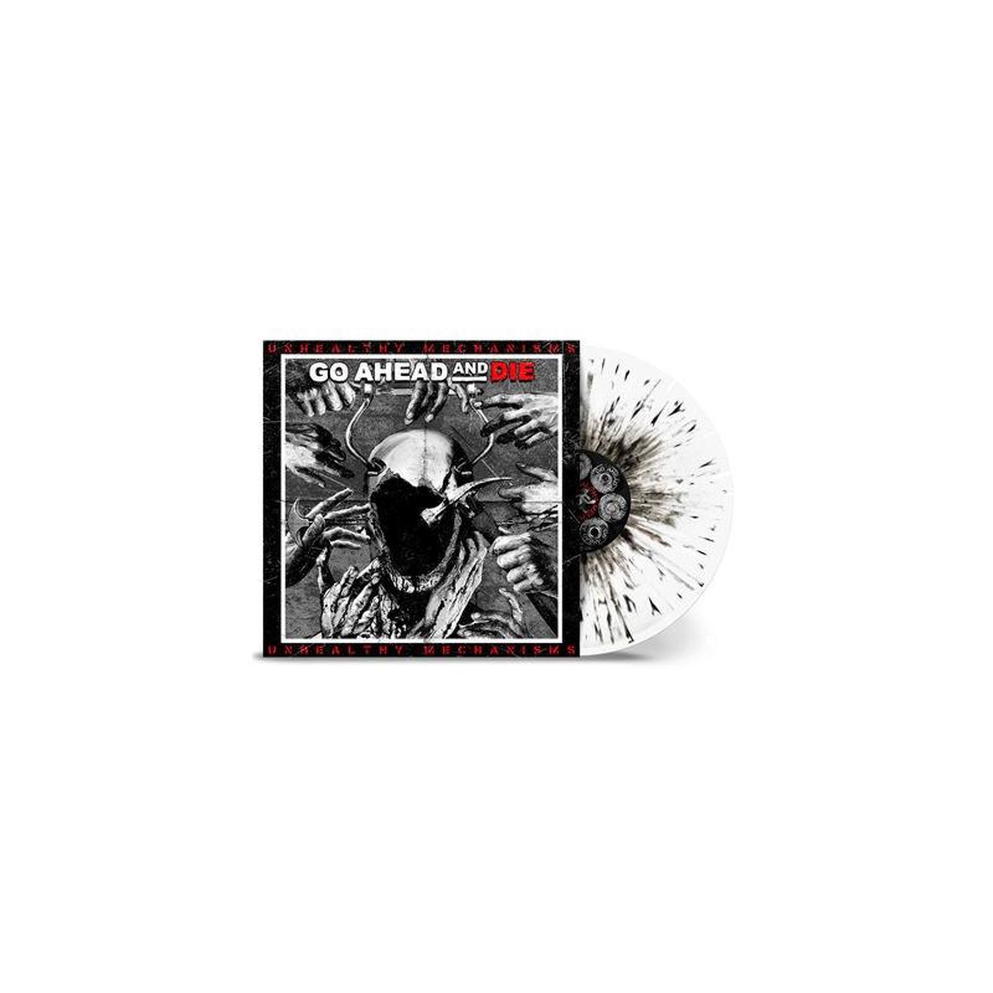 Album cd unhealthy mechanisms de go ahead and die, édition white & black splatter, 10 titres