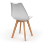 Voir la diapositive 4 : ID MARKET Lot de 6 chaises scandinaves SARA blanches pour salle à manger