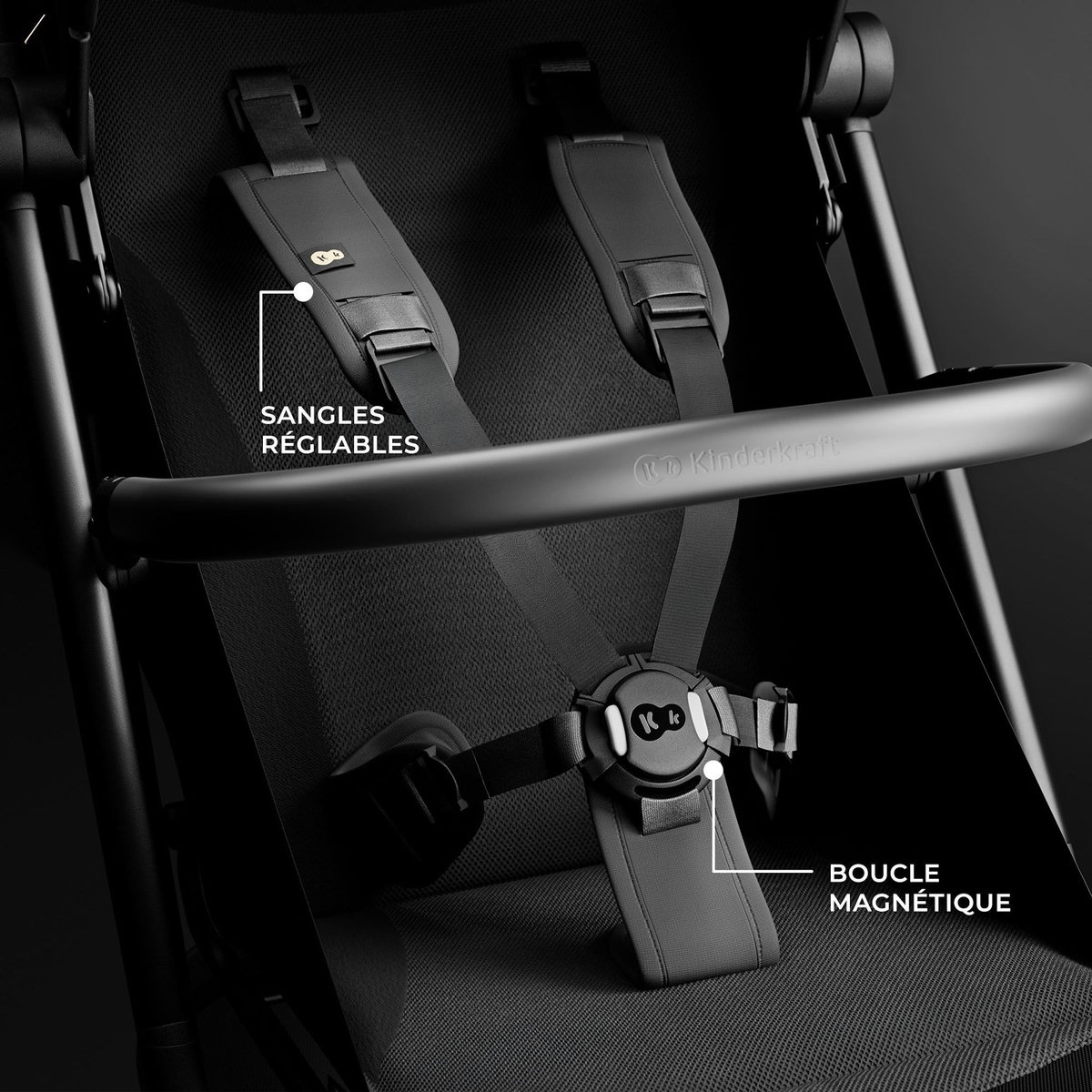 KINDERKRAFT Poussette compacte et facile à plier pour voyages et déplacements