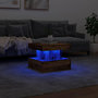 Voir la diapositive 5 : VIDAXL Table basse avec lumieres LED vieux bois 50x50x40 cm