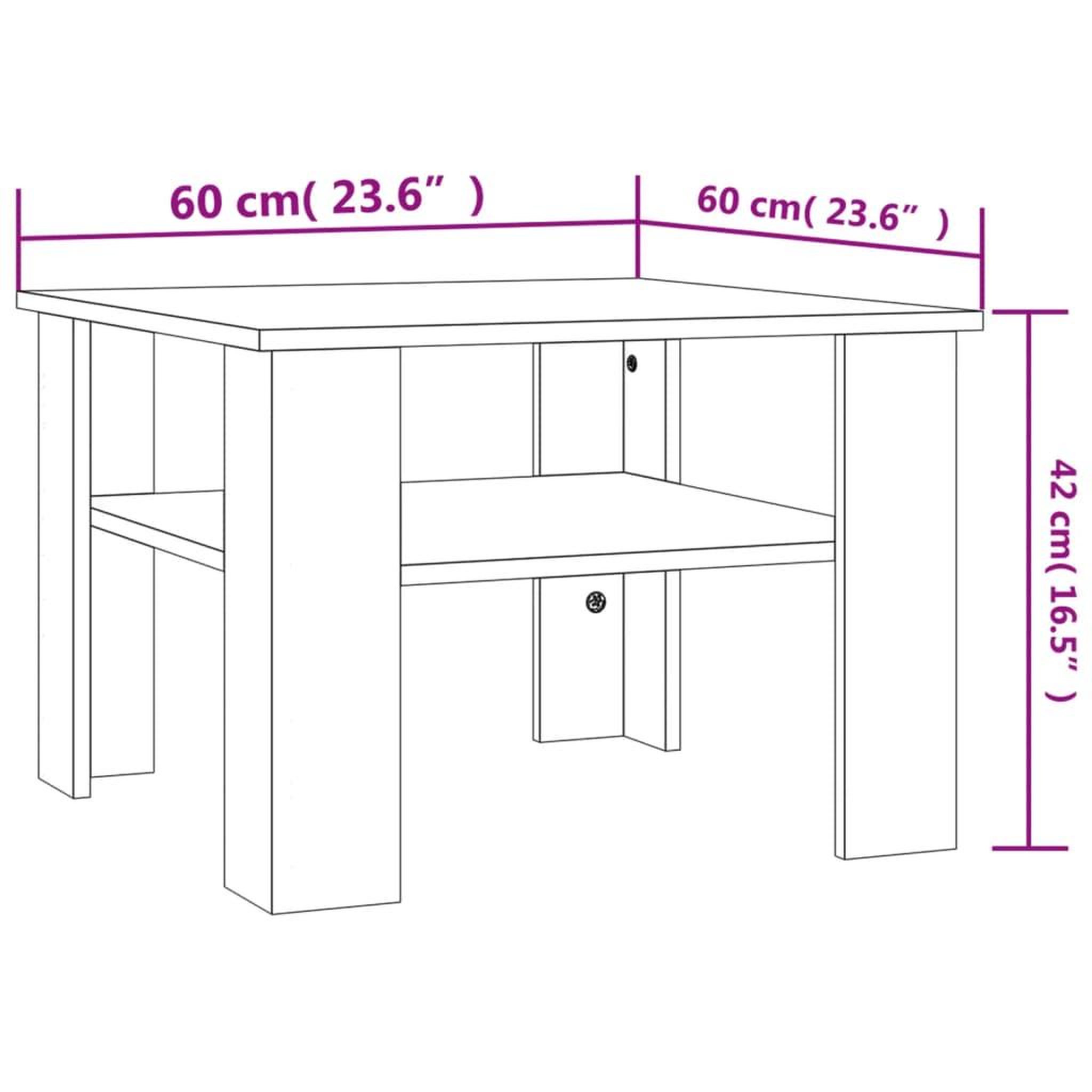 Voir la diapositive 6 : VIDAXL Table basse Gris beton 60x60x42 cm Bois d'ingenierie