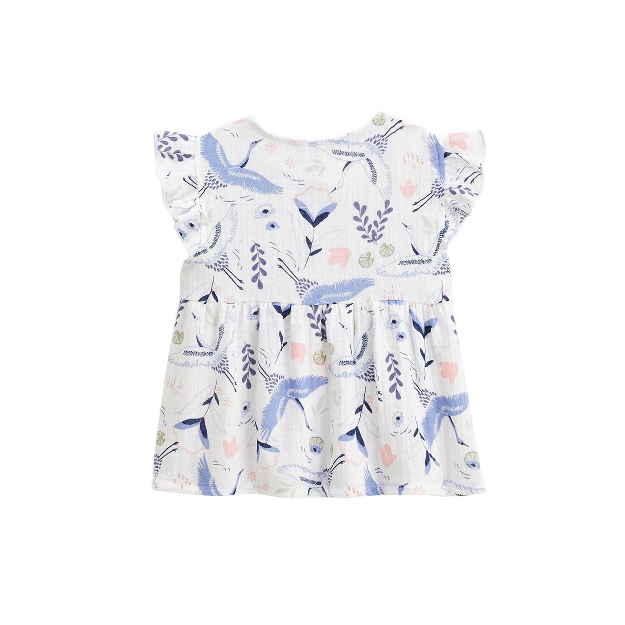Voir la diapositive 2 : PETIT BEGUIN Blouse bébé en gaze de coton tiana