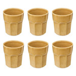 SECRET DE GOURMET Lot de 6 Mugs Design   Roma  30cl Jaune