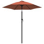 Voir la diapositive 2 : VIDAXL Parasol Terre cuite 200x224 cm Aluminium
