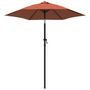 Voir la diapositive 2 : VIDAXL Parasol Terre cuite 200x224 cm Aluminium