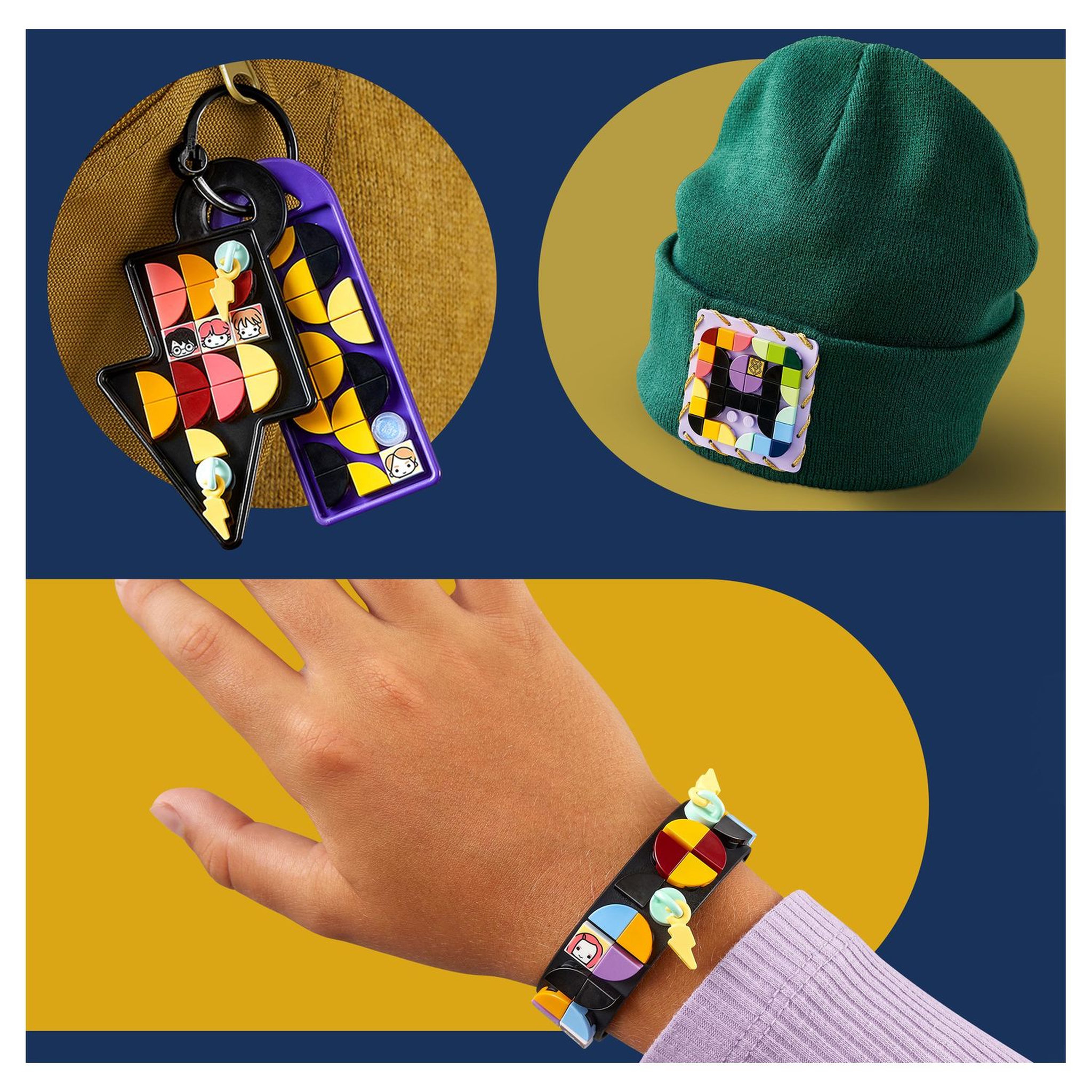Voir la diapositive 6 : LEGO DOTS 41808 - Ensemble d&rsquo;accessoires Poudlard, Jouet Création de Bijoux sur Harry Potter avec Bracelet, 2 Étiquettes et Plaque