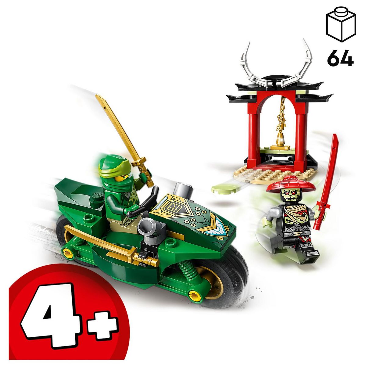 LEGO Ninjago 71788 La Moto Ninja de Lloyd, Jouet pour Enfants Dès 4 Ans, Jeu Éducatif, 2 Minifigurines