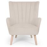 Paris Prix Fauteuil Scandinave Bouclette  Jay  94cm Beige