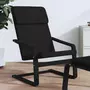 VIDAXL Chaise de relaxation Noir Tissu