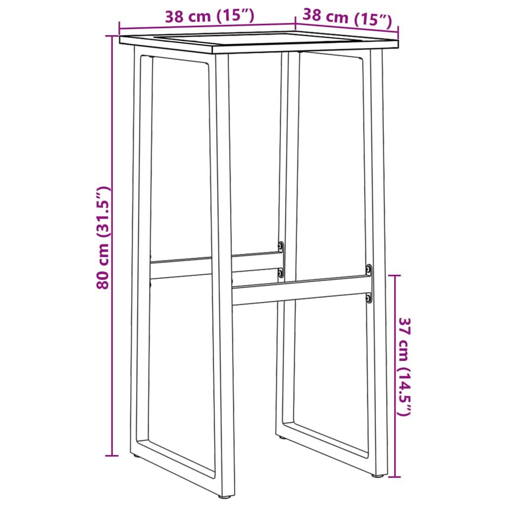 Voir la diapositive 6 : VIDAXL Tabourets de bar lot de 4 noir acier enduit de poudre