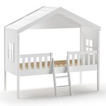 Paris Prix Lit Cabane Enfant  Housebed  90x200cm Blanc
