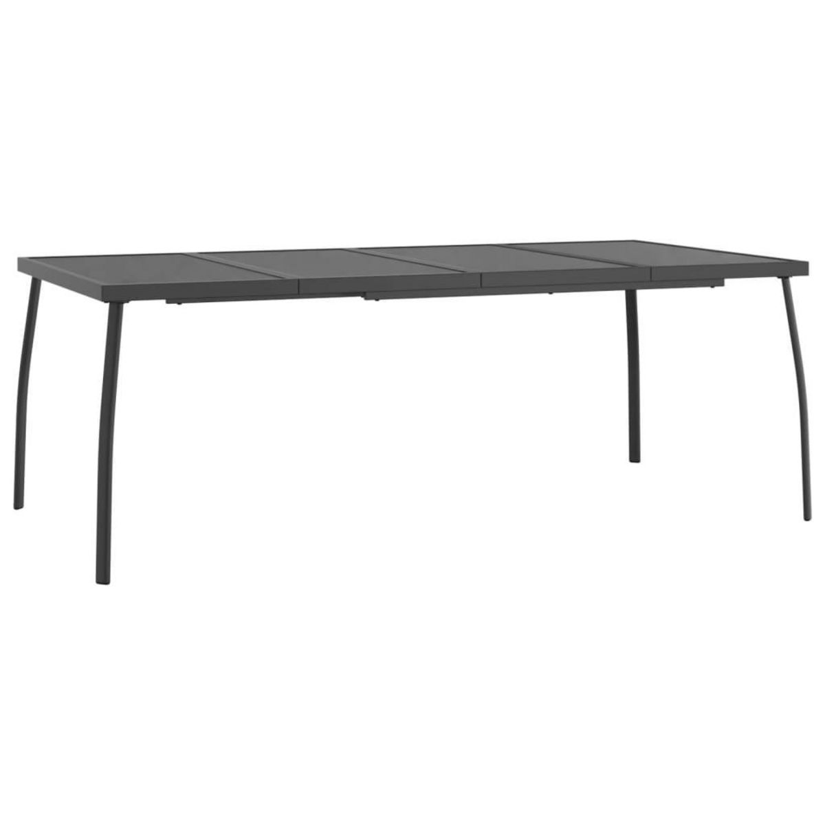 VIDAXL Table de jardin anthracite 200x100x72 cm Treillis d'acier