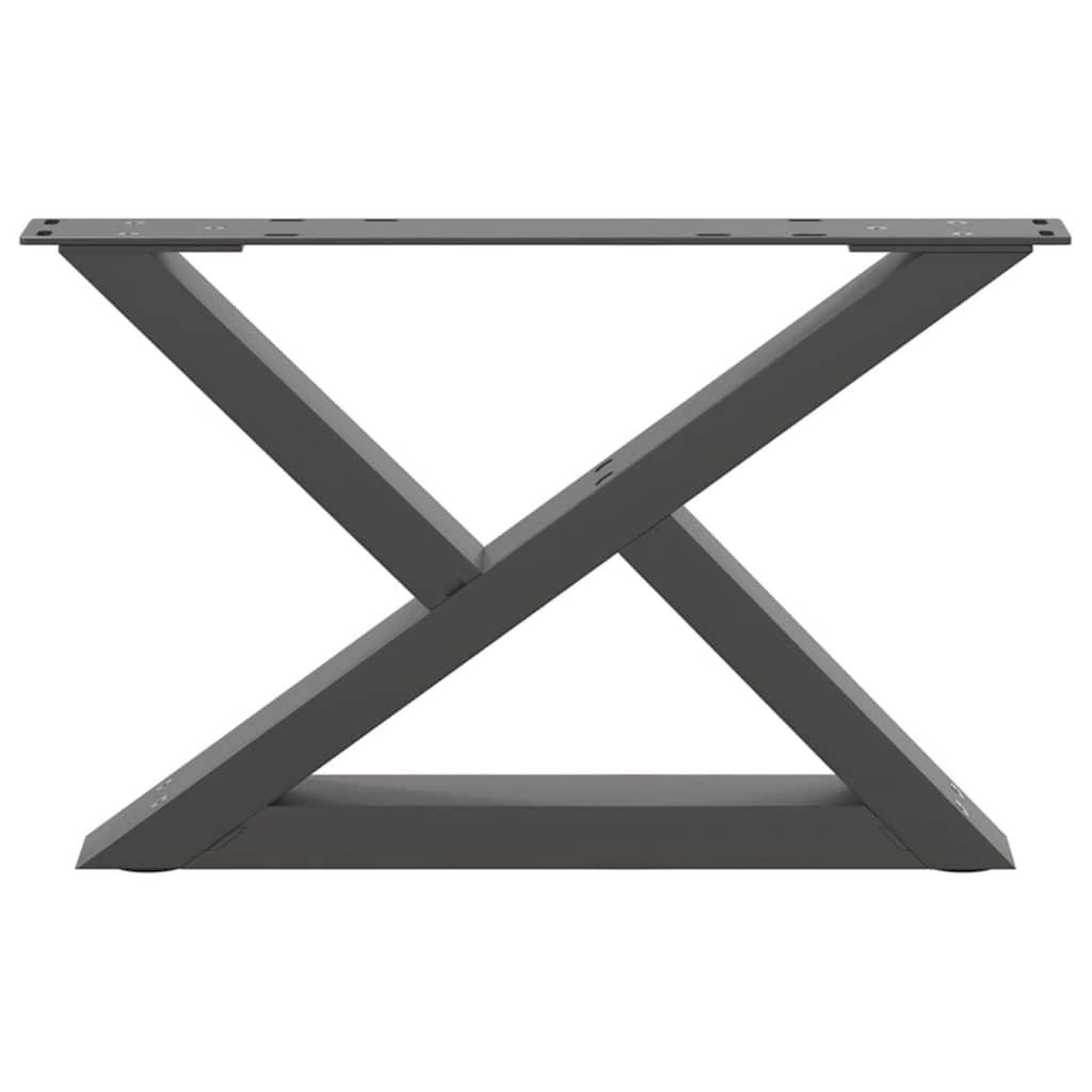 Voir la diapositive 5 : VIDAXL Pieds de table basse 2 pcs anthracite 60x(30-31,3) cm acier