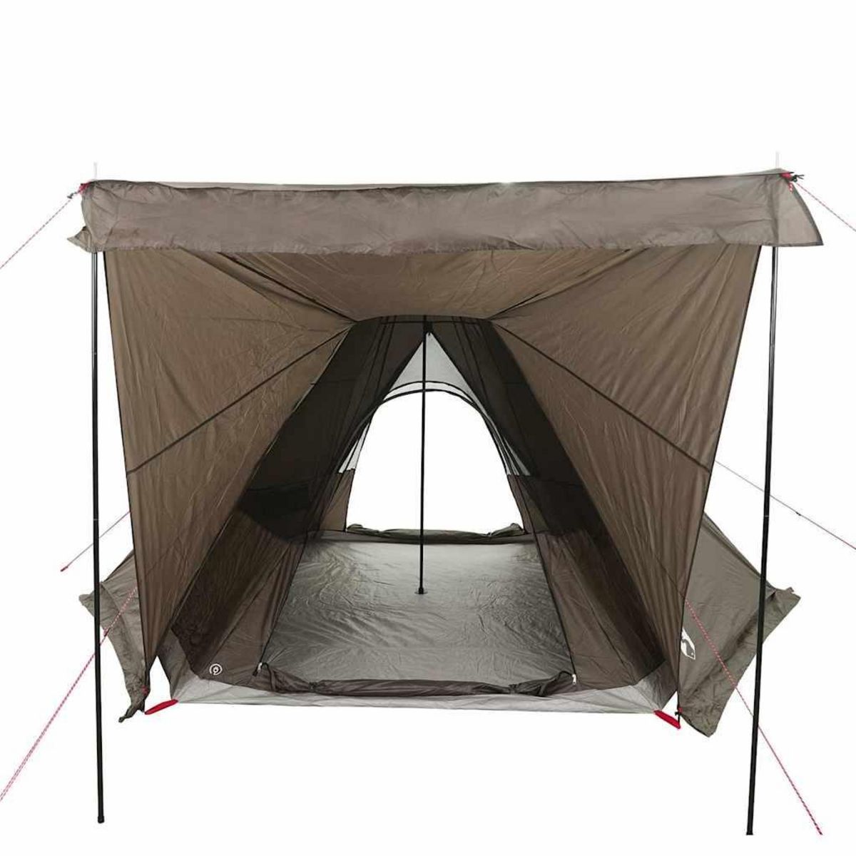 VIDAXL Tente familiale tipi 6 personnes marron impermeable