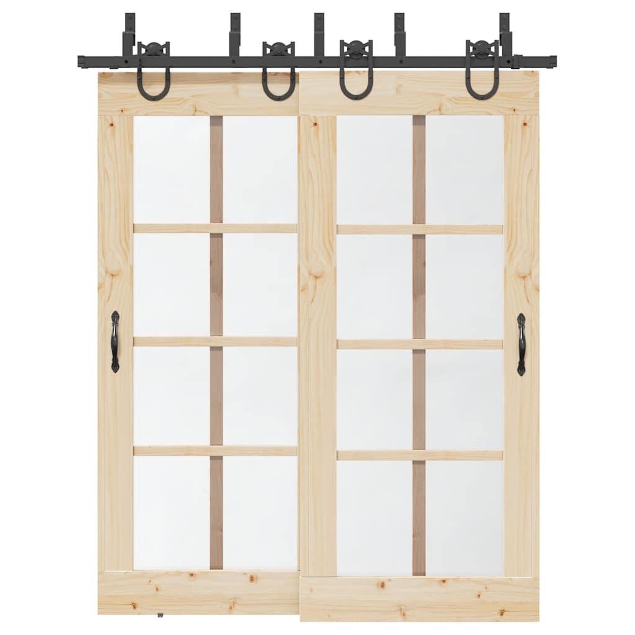 VIDAXL Kit de quincaillerie de porte coulissante 183 cm Acier Noir