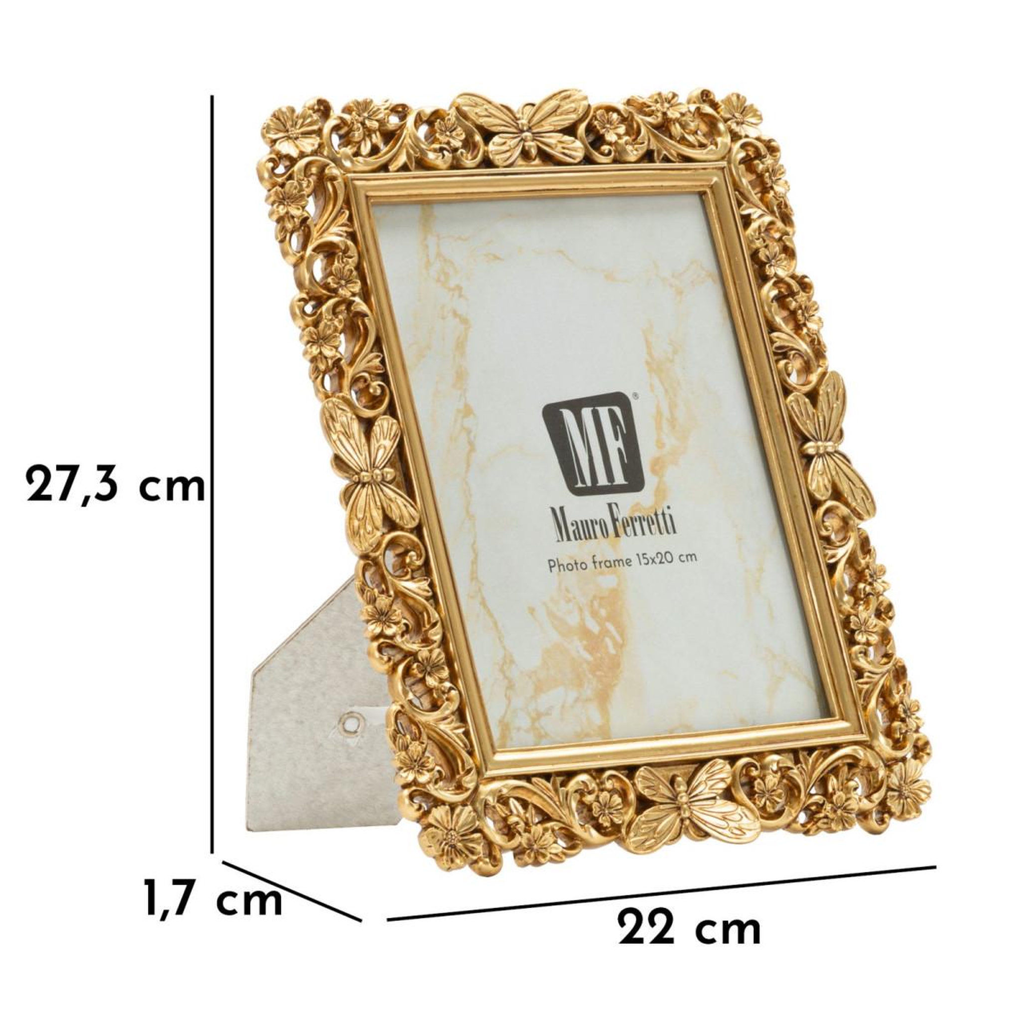 Voir la diapositive 6 : Paris Prix Cadre photo papillons  classic  15x20cm or