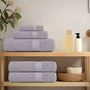 Voir la diapositive 3 : VIDAXL Serviettes de visage 4 pcs gris 30x30 cm 360 g m² 100% coton