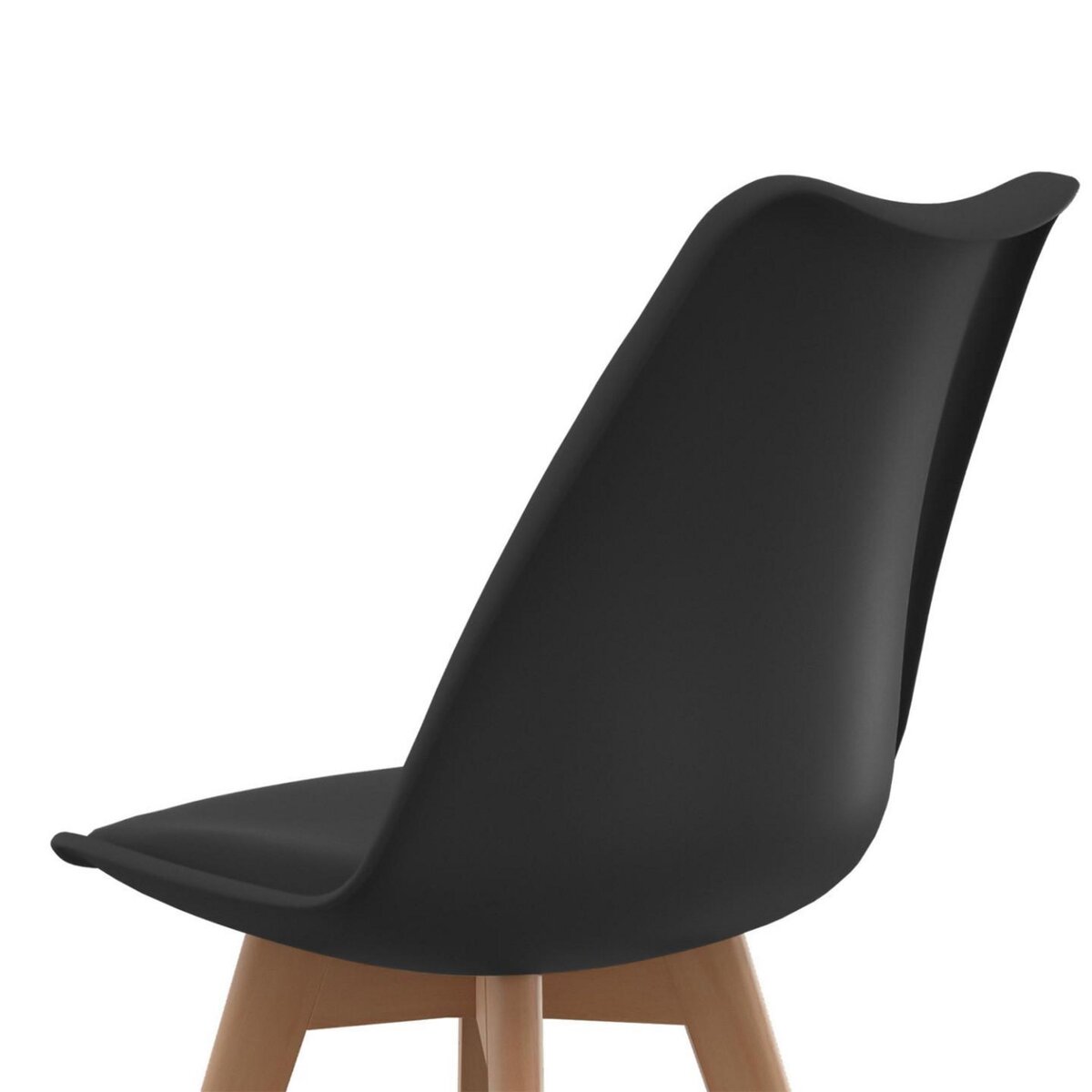 ID MARKET Lot de 4 chaises scandinaves SARA mix color gris foncé, gris clair, blanc et noir