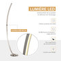 Voir la diapositive 6 : HOMCOM HOMCOM Lampadaire design LED argent dim. 50L x 23l x H149 cm