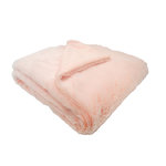 DOMIVA Couverture Snow doublée Microdoux - Lait fraise. Coloris disponibles : Bicolore