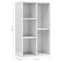 Voir la diapositive 6 : VIDAXL Bibliotheque/buffet blanc brillant 50x25x80cm Bois d'ingenierie