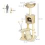 Voir la diapositive 3 : PAWHUT Arbre à chat style cosy chic griffoirs grattoir sisal naturel équipement multiple peluche jacinthe d'eau beige