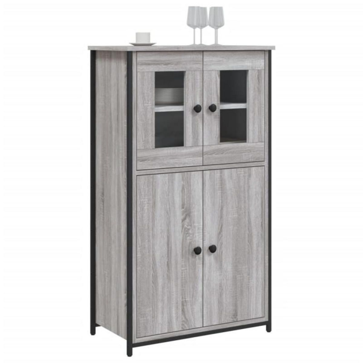 VIDAXL Buffet haut sonoma gris 62x32x106,5 cm bois d ingénierie