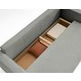 Voir la diapositive 4 : BEST MOBILIER Topaze - canapé 3 places - convertible avec coffre - en tissu velours relief