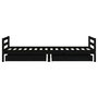 Voir la diapositive 5 : VIDAXL Cadre de lit enfant avec tiroirs noir 90x200 cm bois pin massif