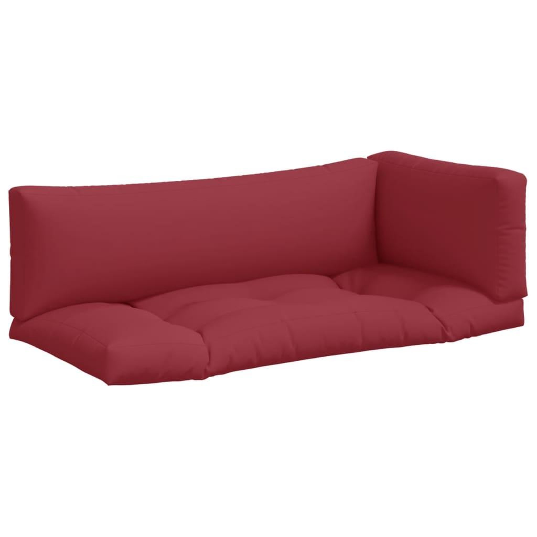 Voir la diapositive 2 : VIDAXL Coussins de palette lot de 3 rouge tissu