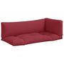 Voir la diapositive 2 : VIDAXL Coussins de palette lot de 3 rouge tissu