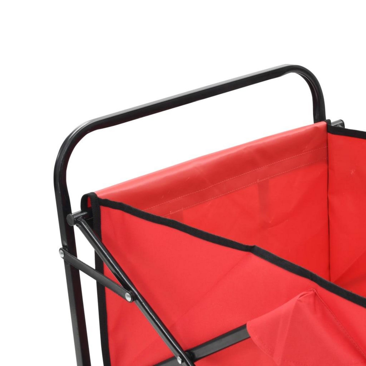 VIDAXL Chariot a main pliable Acier Rouge