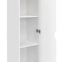 Voir la diapositive 6 : ID MARKET Armoire de rangement NOUK 1 porte avec étagères blanc et bois
