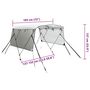 Voir la diapositive 6 : VIDAXL Toit bimini a 3 arceaux parois en maille 183x(137-152)x137 cm