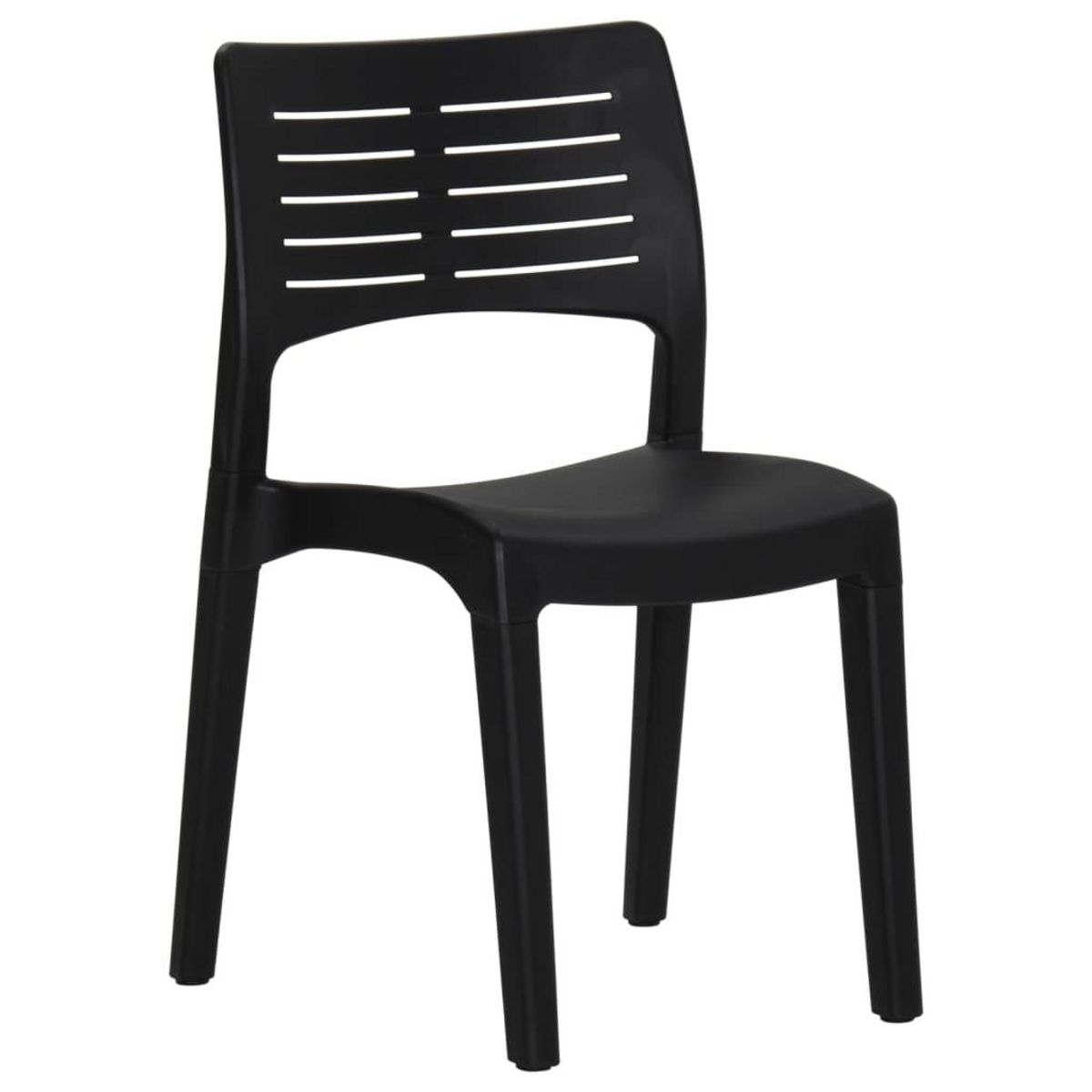 VIDAXL Chaises de jardin lot de 2 Anthracite Polypropylene