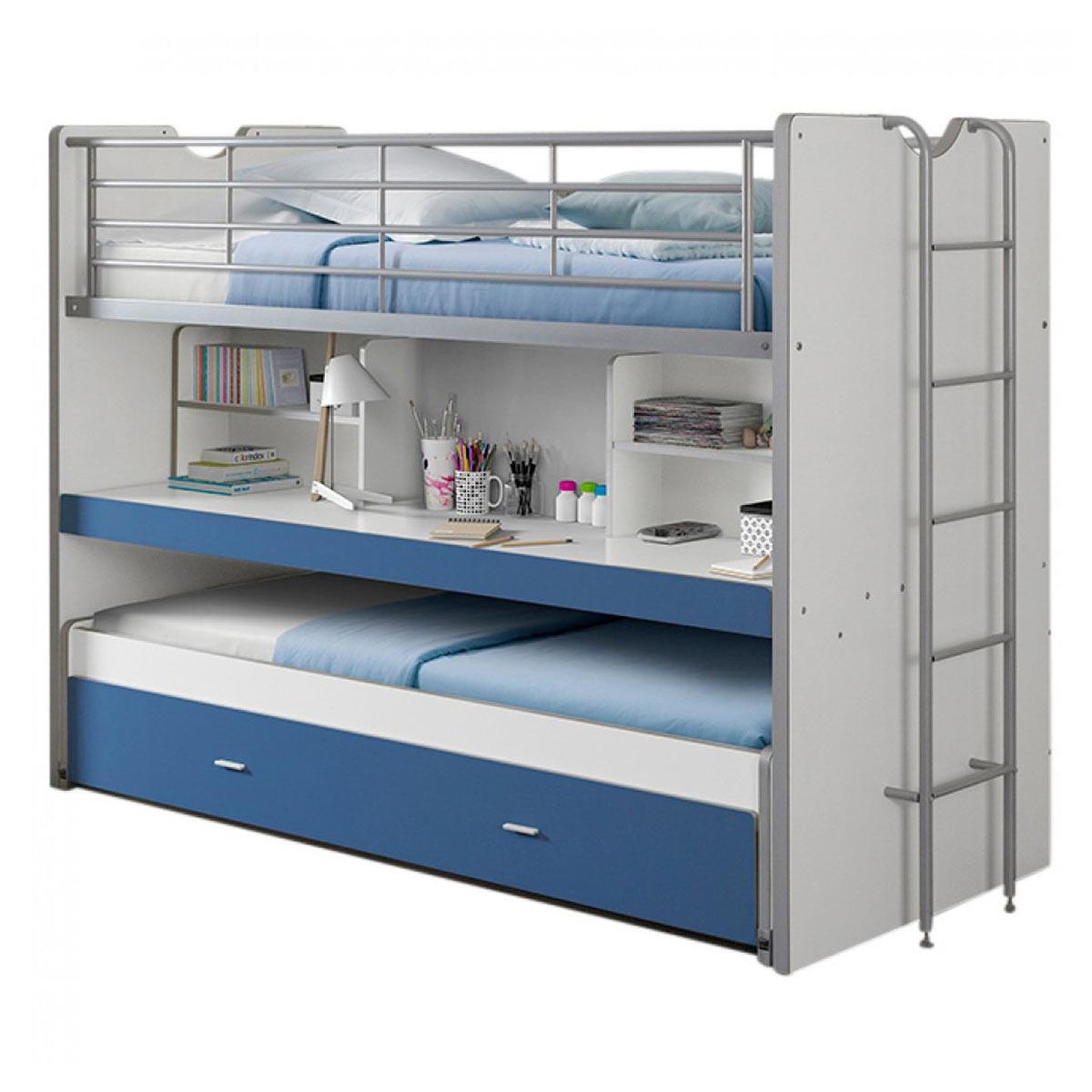 Paris Prix Lit superposé enfant  bonny  90x200cm bleu