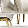 Voir la diapositive 5 : tectake Chaise rembourrée aspect velours crème/or Lot de 2