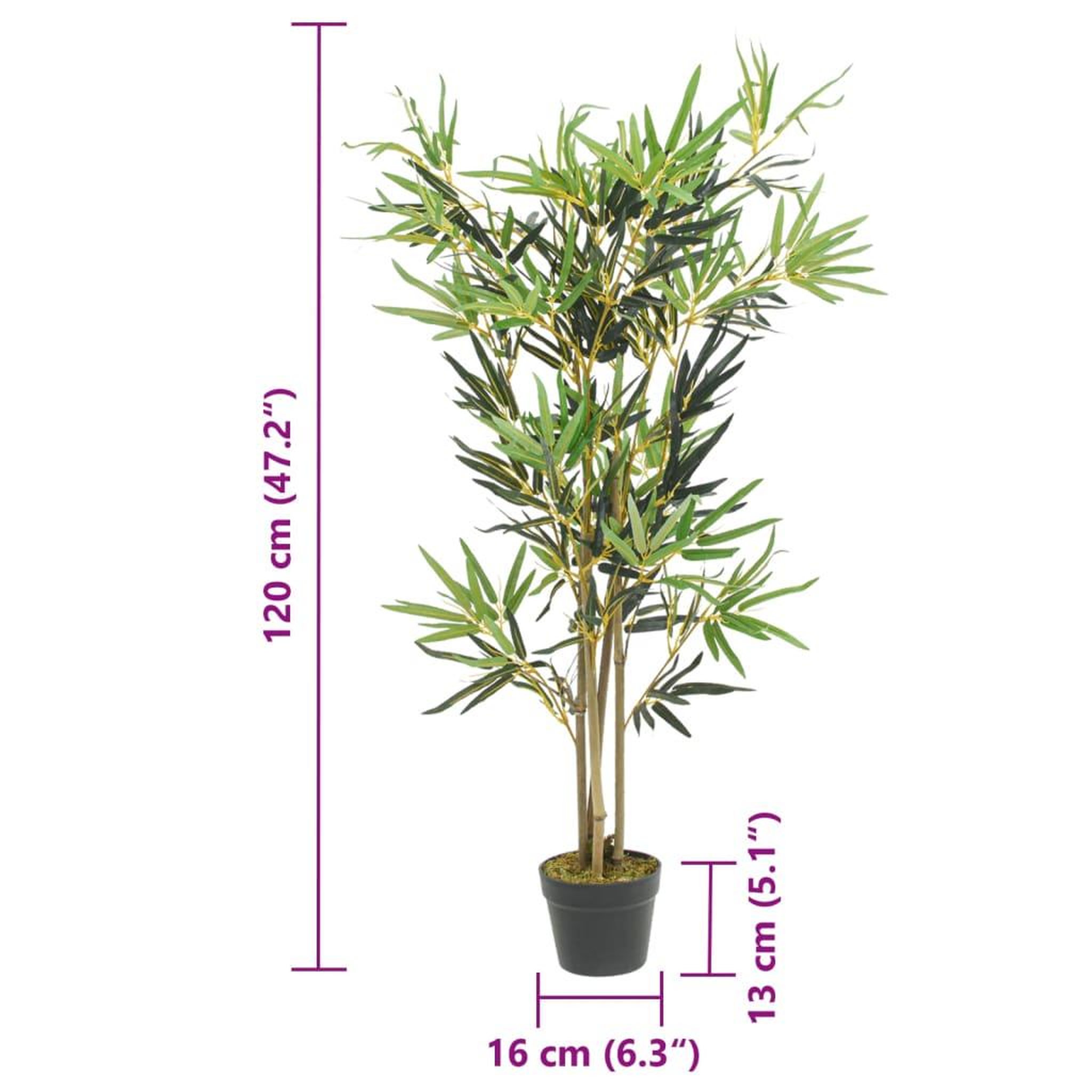 Voir la diapositive 4 : VIDAXL Bambou artificiel 552 feuilles 120 cm vert