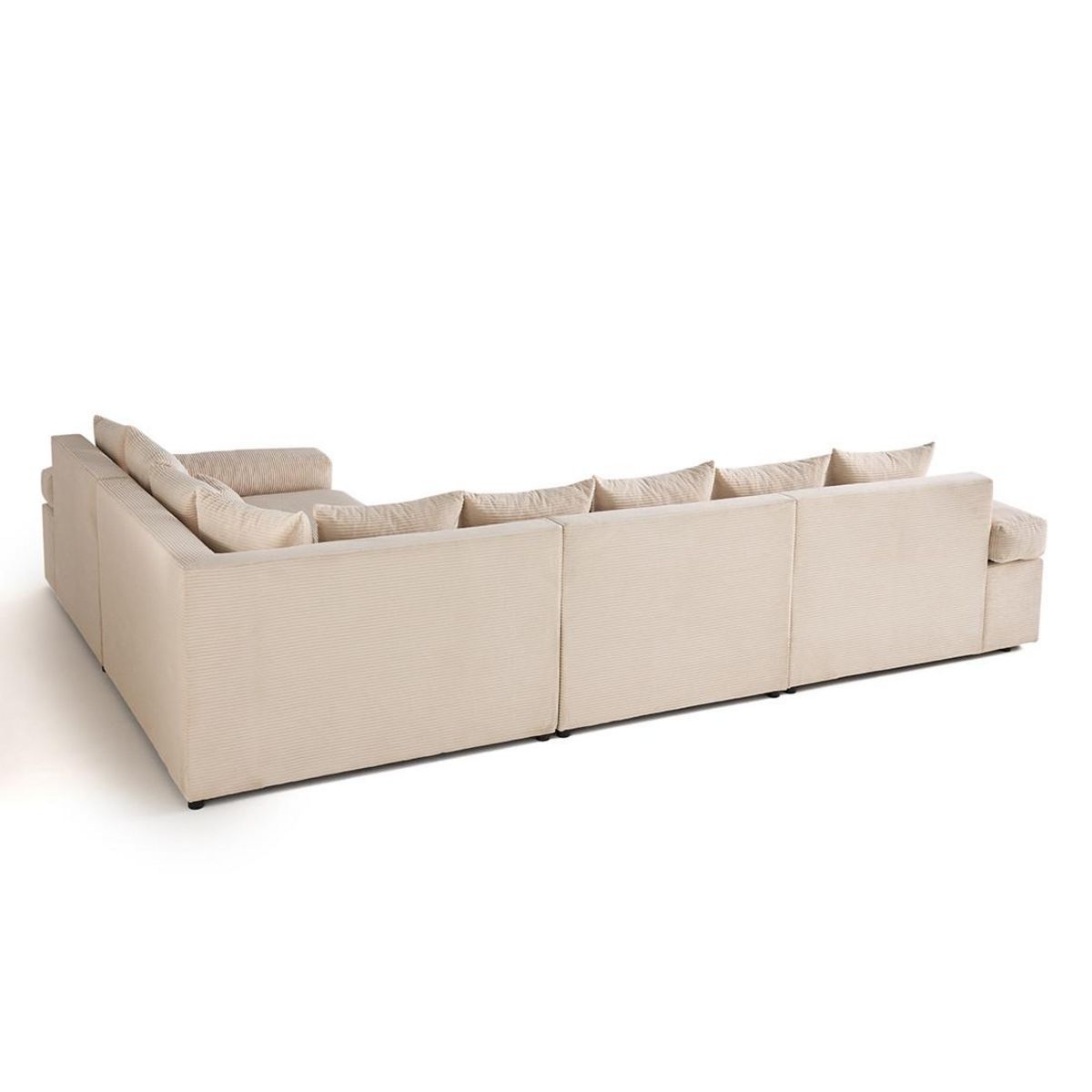 LISA DESIGN Aspen - canapé d'angle réversible 5 places - assise profonde - en velours côtelé